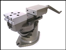 Precision Milling Machine Vice - With Rotary Head / Swivel & Tilting Base 