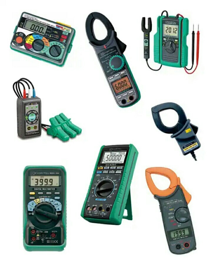 Multimeter, Clampmeter, Insulation Tester, Earth Resistance Tester, ELCB Tester, Motor Checker etc.